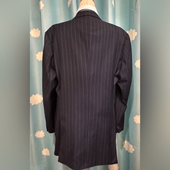 Polo Ralph Lauren Virgin wool pinstripe suit jacket 46L - Picture 11 of 14